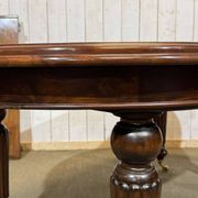 Table ovale style Victorienne en acajou avec 1 allonge