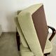 Set 2 old designer fireside chairs from the 50s wood and vintage fabric