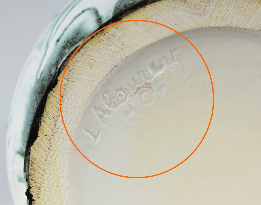 “Les Pélicans” vase, signed L. Alaurant – 1950