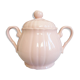 Vintage pink ceramic sugar bowl made by Salins France