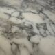 French neoclassical coffee table in brass and marble, circa 1960-70.