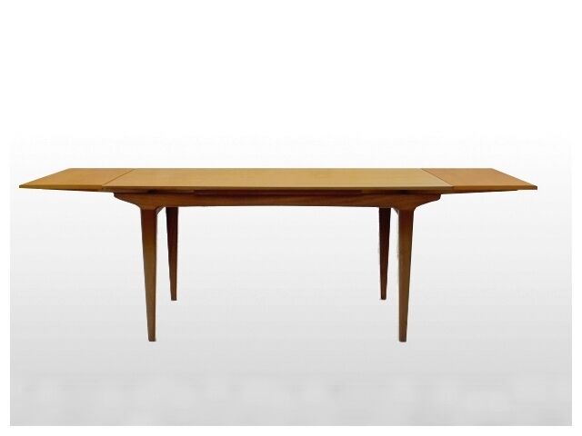 Table expandable Scandinavian vintage 1960 teak