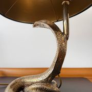 Cobra sculptural lamp in brass – Vintage French work, circa 19