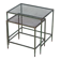 Set of two green Mathieu Matégot side tables, 1950s