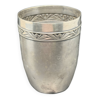 White metal (silverware) cup in its original box