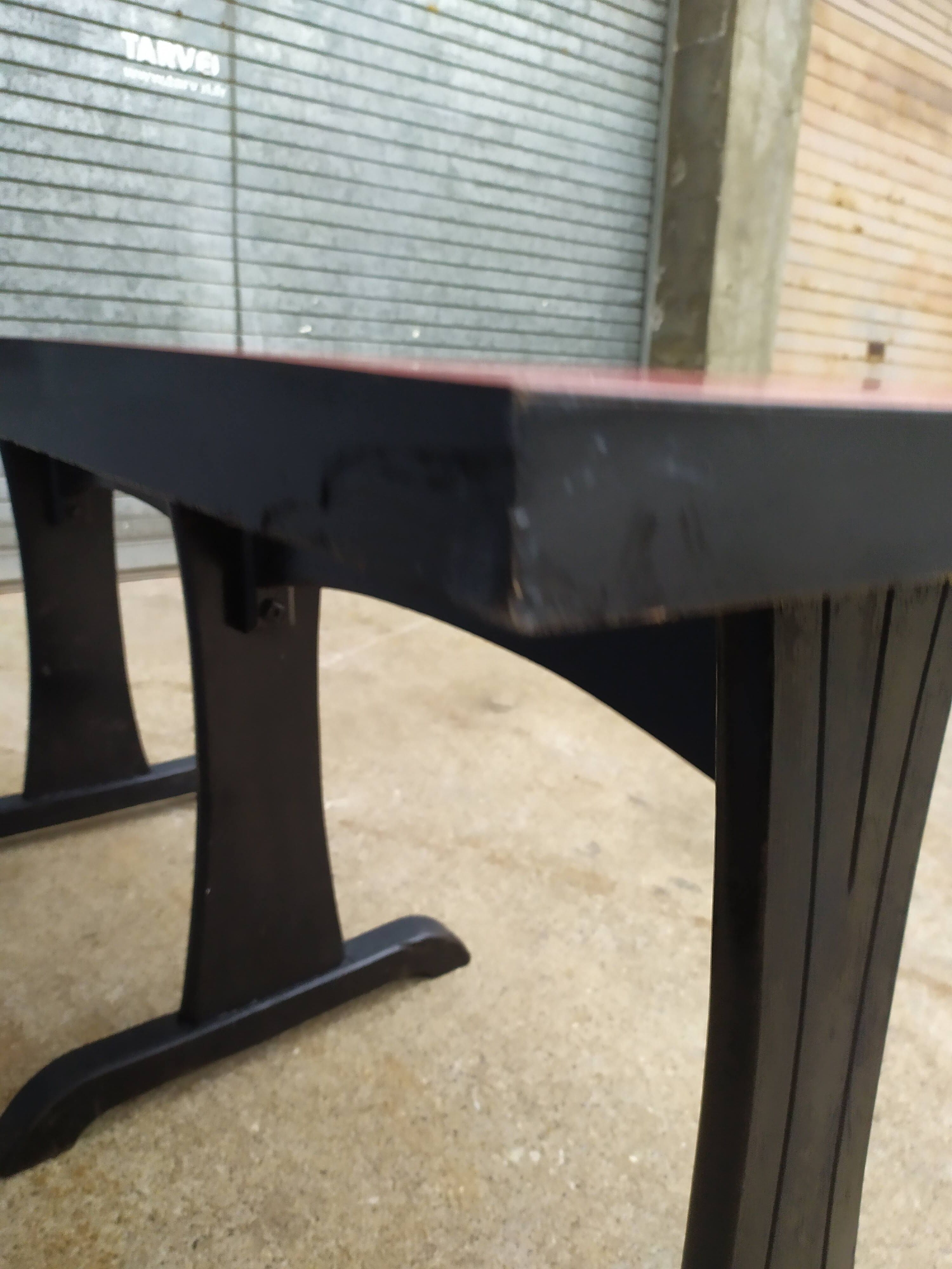 Red formica vintage bistro table