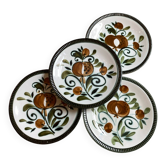 Set of 4 Argenteuil Boch Frères dinner plates