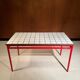 Custom dining table "steel and earthenware"
