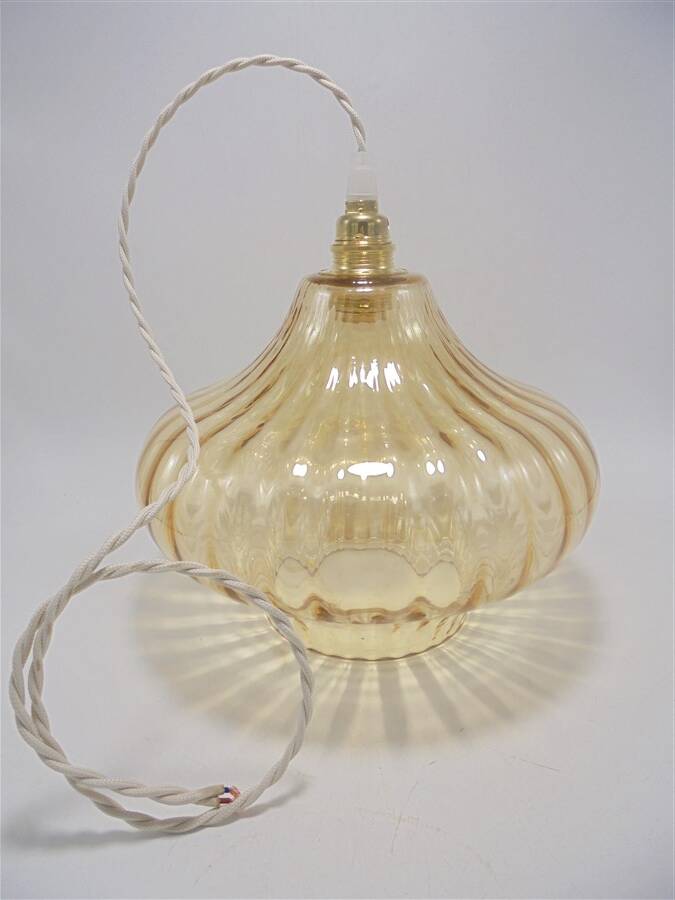 Gold glass pendant light