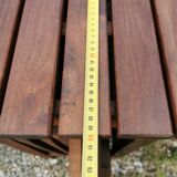 Table + 4 solid teak chairs