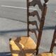 Set of 4 oak chairs with high backs