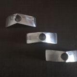 Trio of Scandinavian chrome candle holders - 1970s/80s