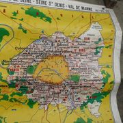 Affiche scolaire N°49  Hatier 1969 Paris et banlieue