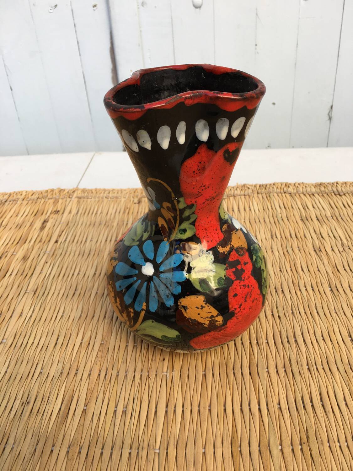 Colorful vintage vase