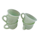 Lot de tasses en opaline verte