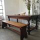 Massive oak farm table