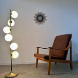 Ancien fauteuil scandinave design années 60 en hêtre massif vintage