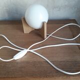 Pair of opaline bedside lamps