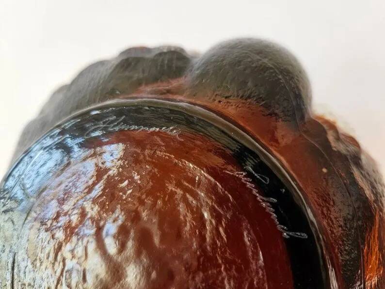 Midcentury Pertti Santalahti Glass Bowl, Humppila, Finland, 1960s