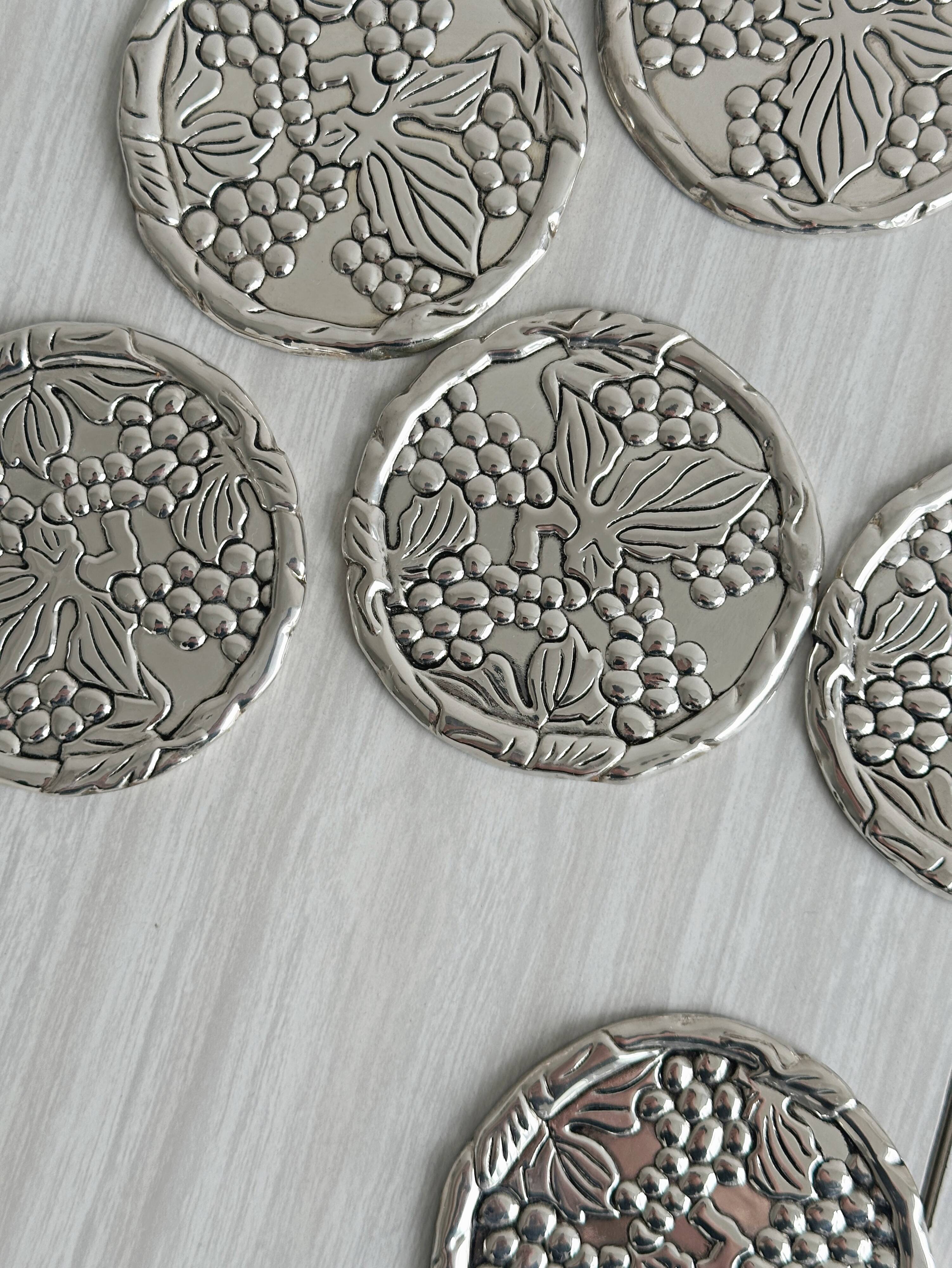 Set of 6 metal coasters