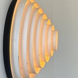 Vintage Falkenbergs wall lamp, black and white metal, Sweden 1960s