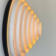 Vintage Falkenbergs wall lamp, black and white metal, Sweden 1960s