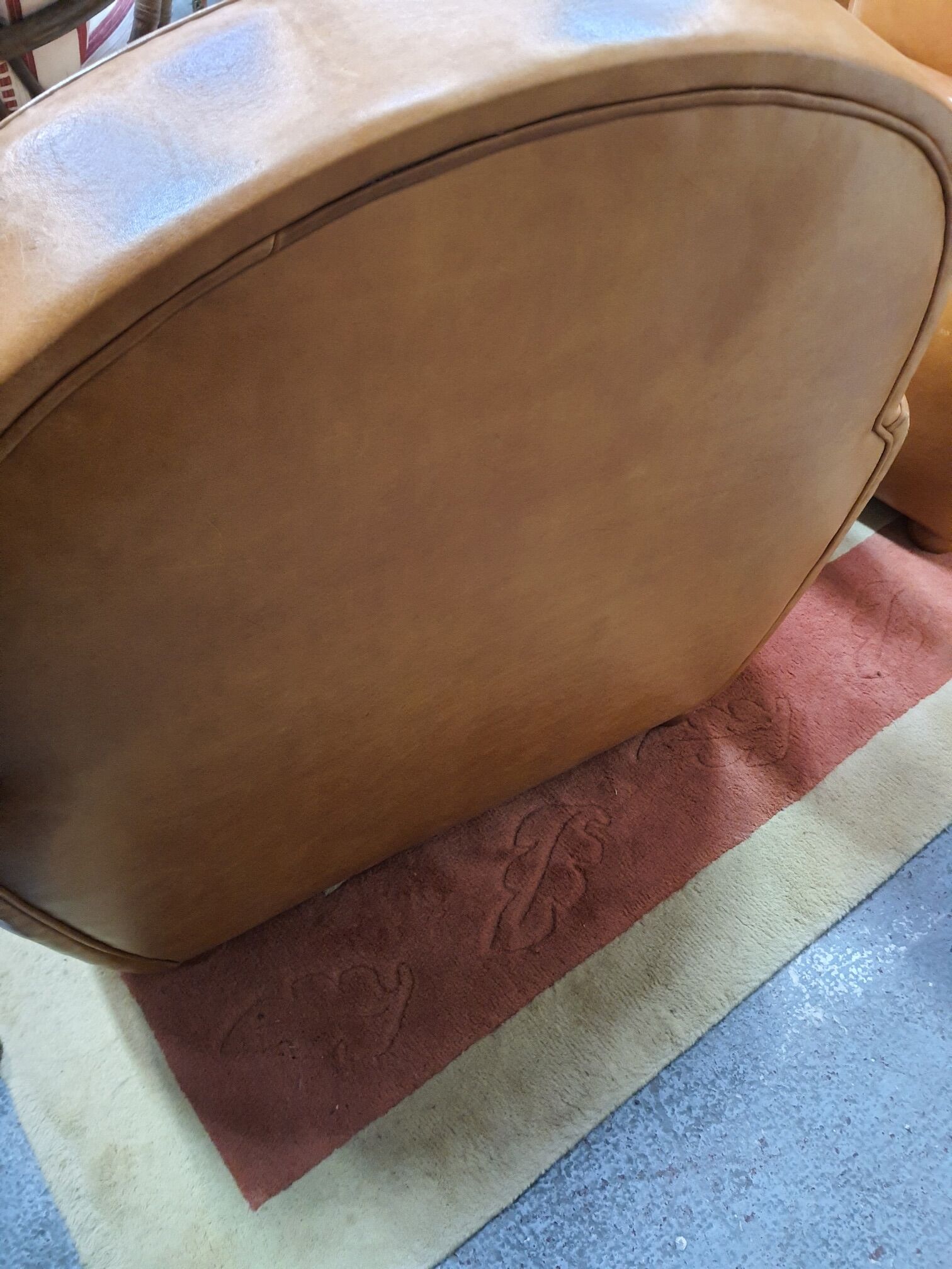 Pair of leather club chairs