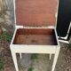 Bureau pupitre table d'appoint en bois peint vintage