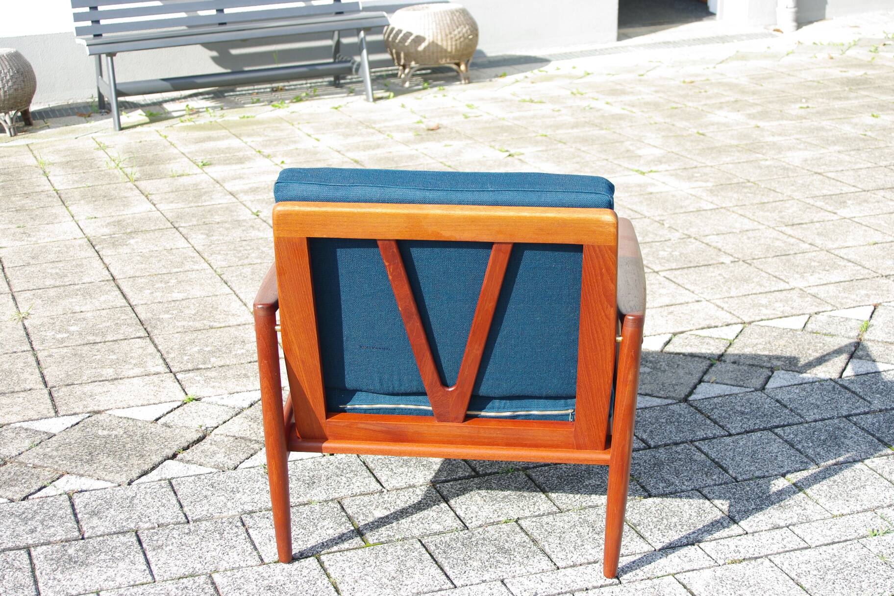 Fauteuil danois vintage en teck de john boné 1950