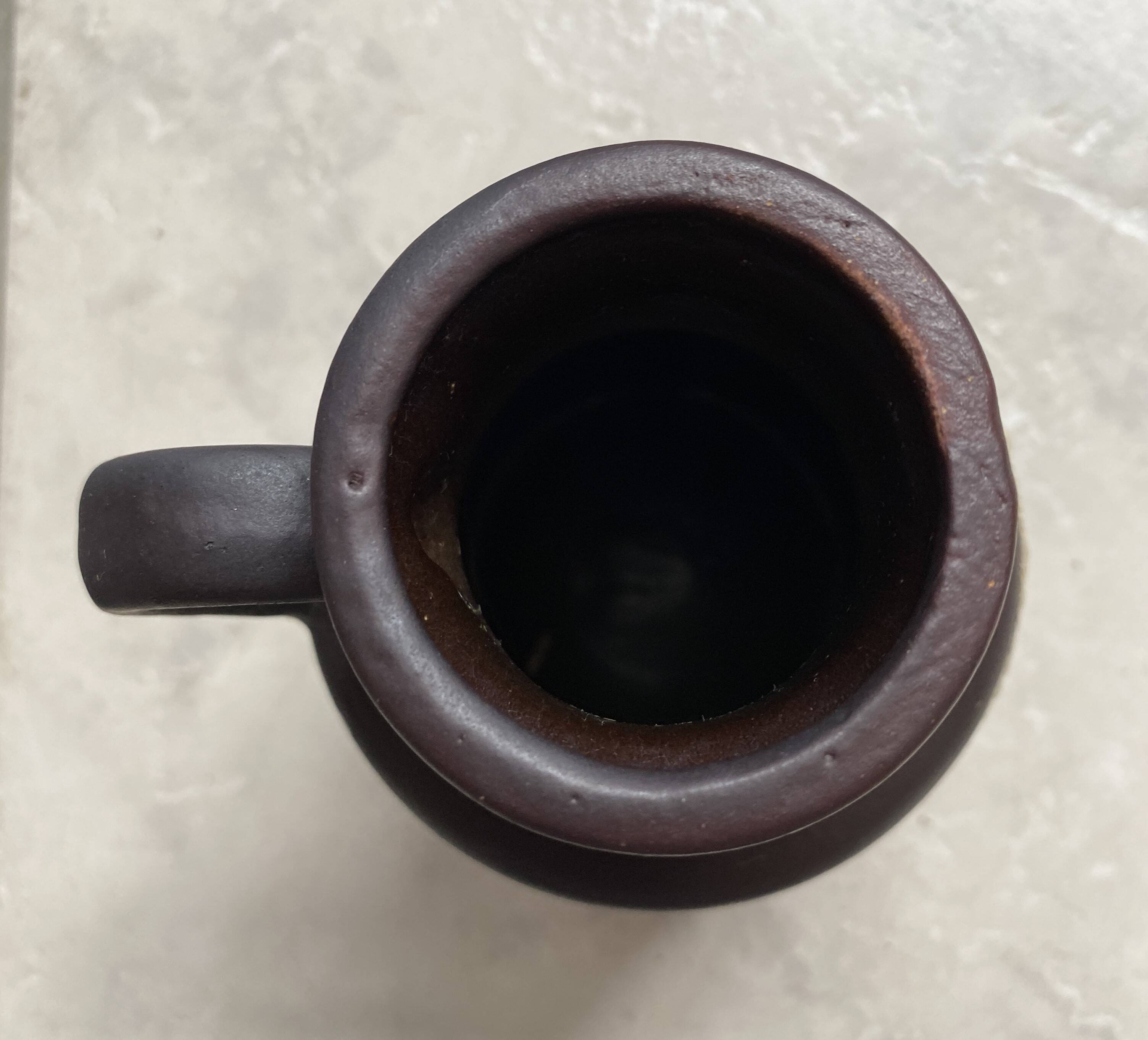 Brown fat lava vase by Scheurich model 414-16 West-Germany 1970s