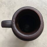 Brown fat lava vase by Scheurich model 414-16 West-Germany 1970s