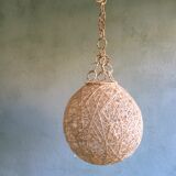 Suspension ball in rope and rattan