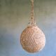 Suspension boule en corde et rotin