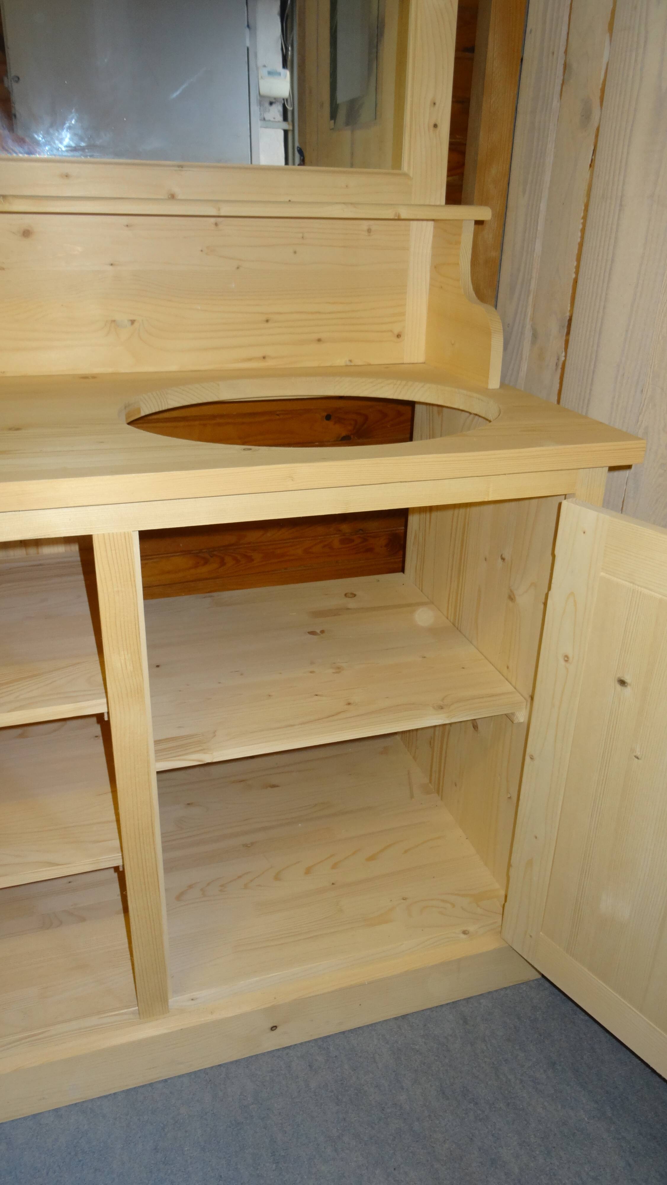 cabinet for 2 basins - 2 doors - mirror