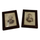 Wooden frame duo with relief