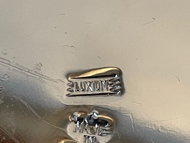 Silver metal ice bucket Apple brand Luxium 1970