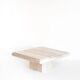 Large vintage travertine marble coffee table. Italy, 1980s