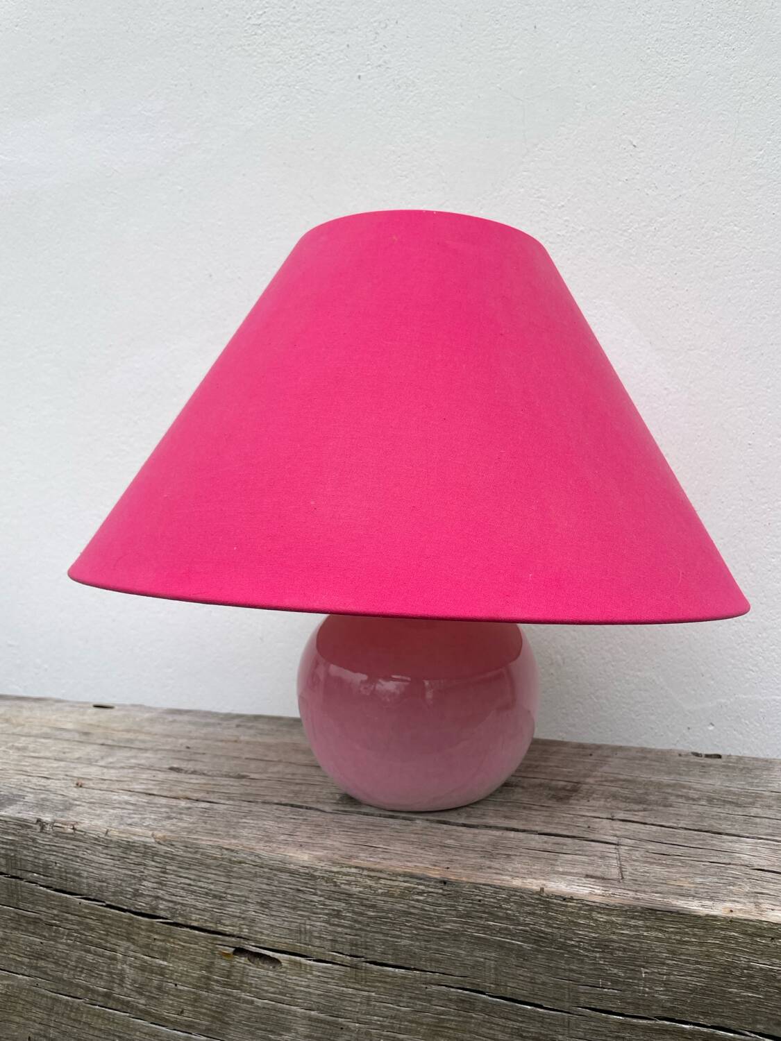 Pink ceramic lamp