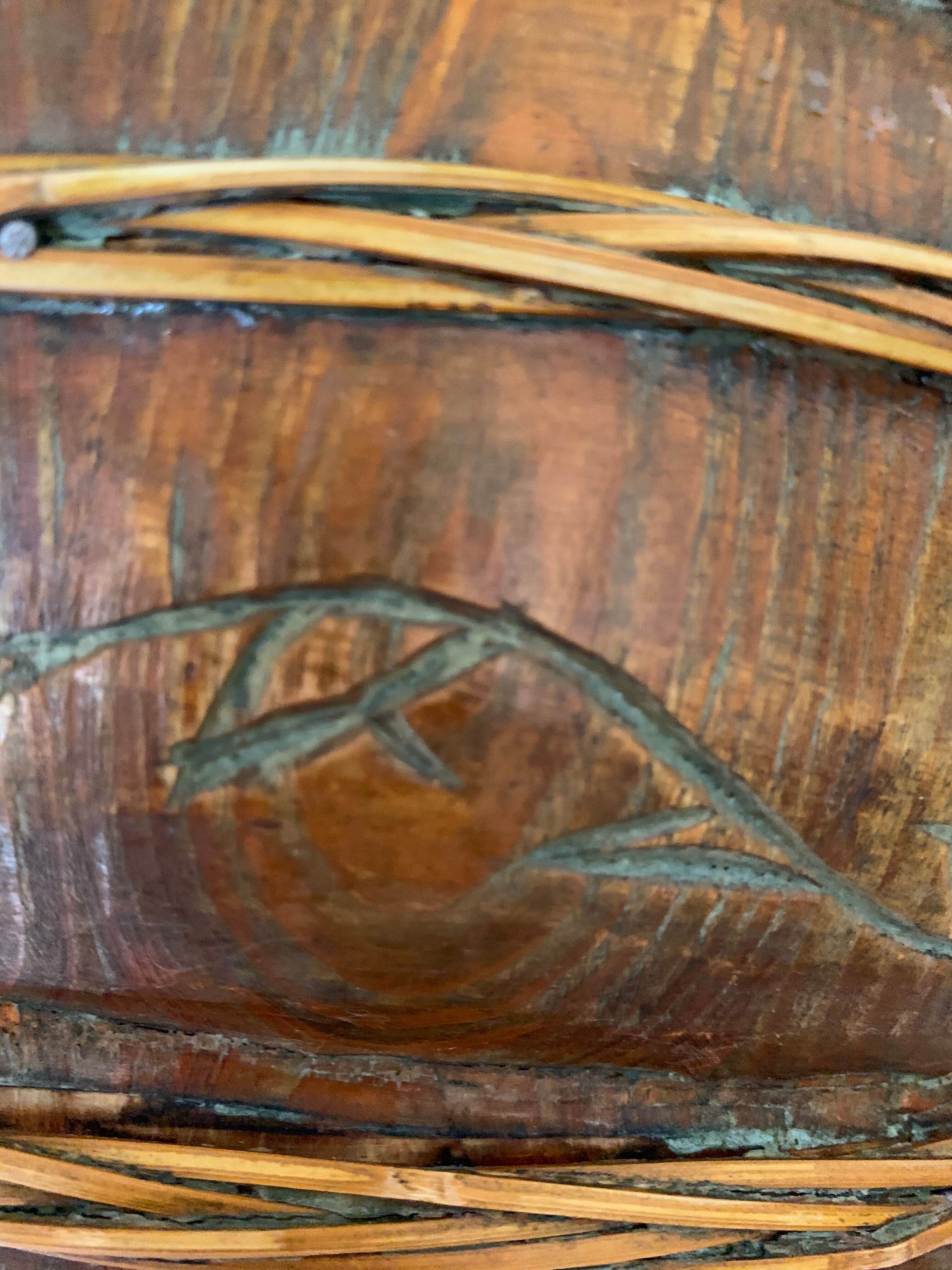 Fruit basket, solid wooden bowl
