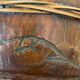Fruit basket, solid wooden bowl