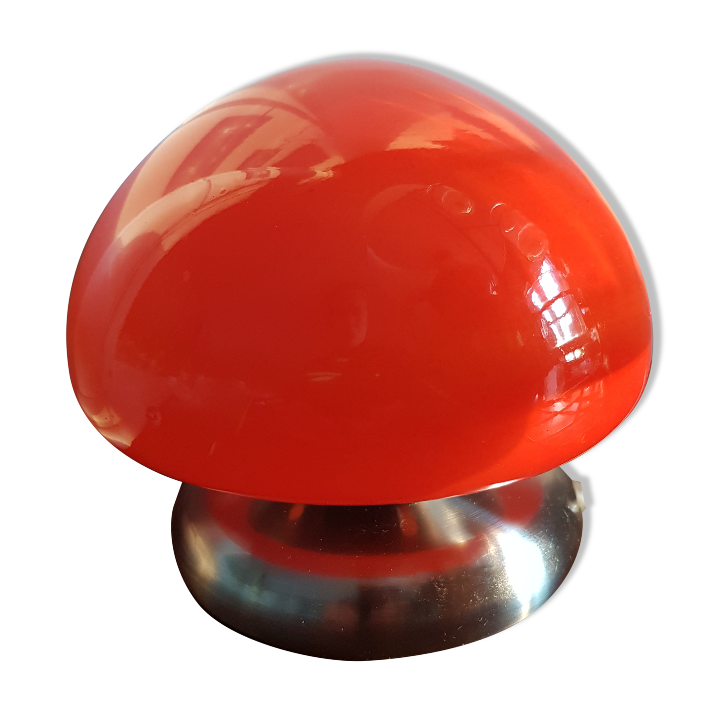 Lampe champignon tactile orange