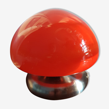 Lampe champignon tactile orange