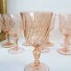 Set 8 verres à vin rose poudré