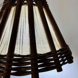 Scandinavian wood chandelier from the 60s