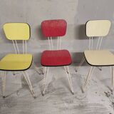 Chaises en formica pieds eiffel