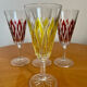 Ensemble de 4 flutes verres à vin anciens