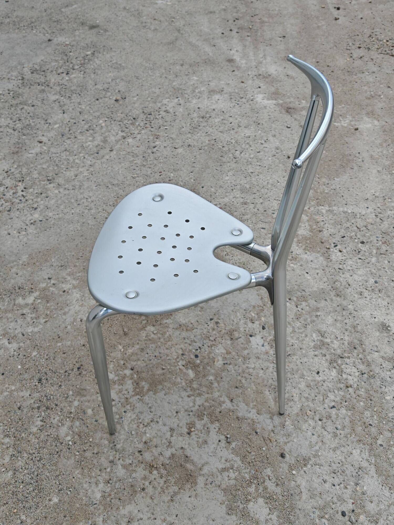 Postmodern pair of "Hole" accent chairs by Carlo Bartoli for Ycami 1993.