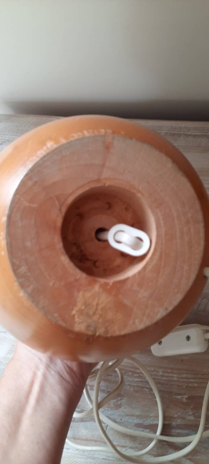 Solid wood ball lamp