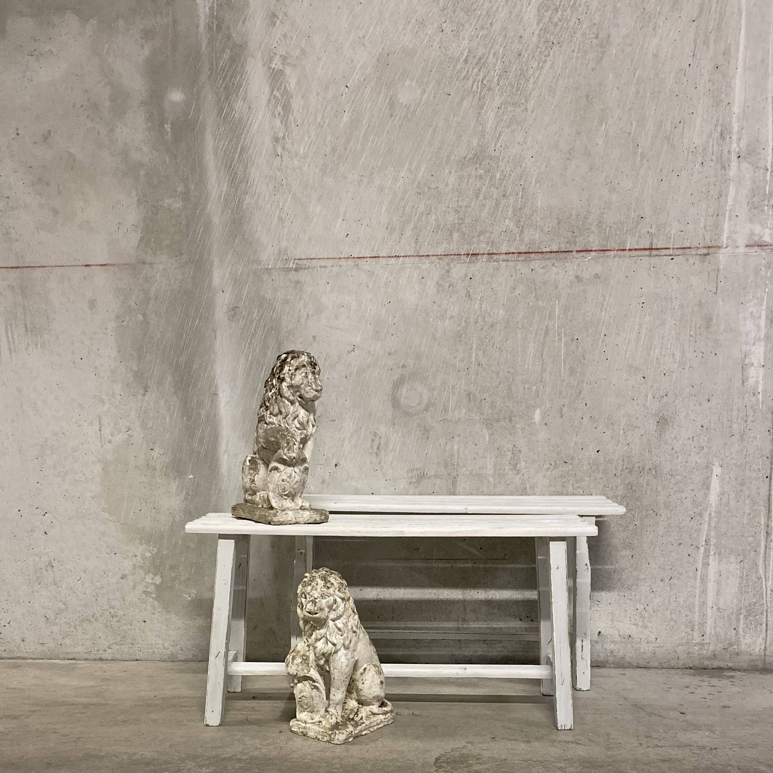 Weathered wooden bench