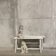 Weathered wooden bench